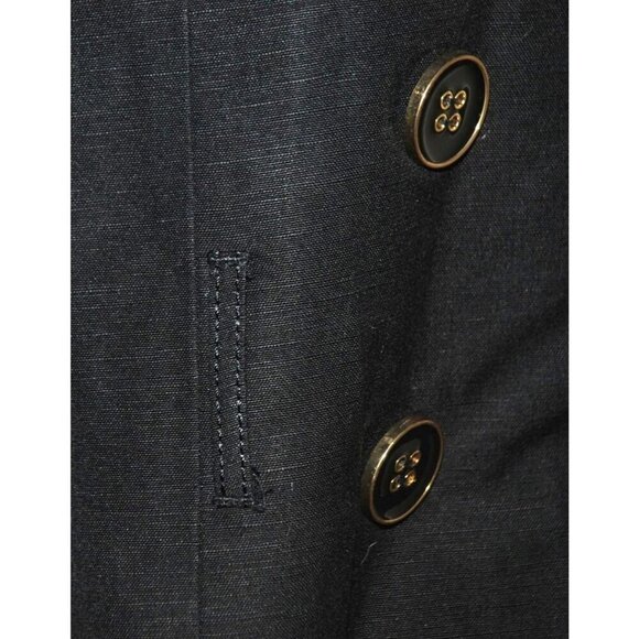 Signature by Larry Levine Ladies Black Linen Blend Jacket Size 8 Button Up - Picture 6 of 8